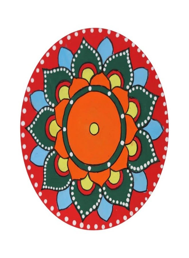 HOBBY INDIA مجموعة أدوات الرسم والحرف اليدوية "ماندالا ليبان" من هوبي إنديا، مناسبة للكبار والمبتدئين | لوح MDF مُعلّم مسبقًا، مجموعة أدوات الرسم "ماندالا" يمكنك صنعها بنفسك لتزيين جدران الغرف والمكاتب والمنازل - Image 4